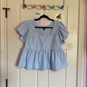 Blue Bubbly Blouse
